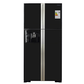 Широкий холодильник с верхней морозильной камерой HITACHI R-W662FPU3XGBK