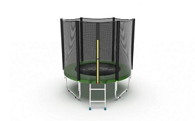 Батут с защитной сеткой EVO FITNESS Jump External, диаметр 6ft (зеленый) фото 2 фото 2