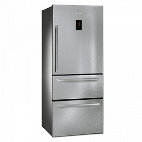 Серебристый холодильник Smeg FT 41BXE