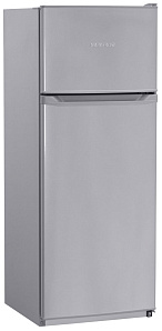 Маленький двухкамерный холодильник NordFrost NRT 141 332 серебристый металлик