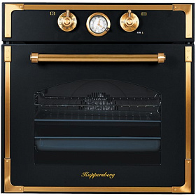 Духовой шкаф чёрного цвета в стиле ретро Kuppersberg RC 699 ANT Bronze