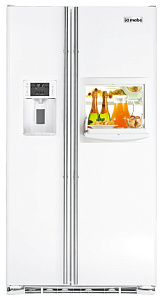 Широкий двухдверный холодильник с морозильной камерой Iomabe ORE24CHHFWW