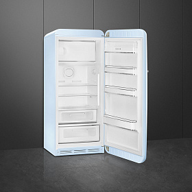 Холодильник голубого цвета в ретро стиле Smeg FAB28RPB5 фото 2 фото 2