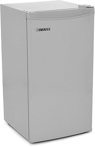 Маленький серебристый холодильник Bravo XR 100 S серебристый