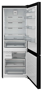 Большой чёрный холодильник Korting KNFC 71928 GN фото 2 фото 2