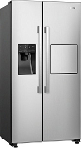 Серебристый холодильник Gorenje NRS9181VXB