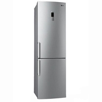 Серебристый холодильник LG GA-B489 BLQA