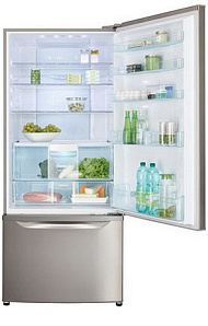 Серебристый холодильник Panasonic NR-BY 602 XSRU