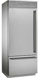 Серый холодильник Smeg RF396LSIX