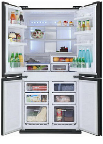 Холодильники шириной 90 см Sharp SJ-FJ 97 VBK
