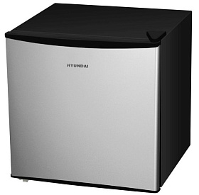 Маленький холодильник для квартиры студии Hyundai CO0502 серебристый фото 2 фото 2