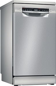 Отдельностоящая серебристая посудомоечная машина 45 см Bosch SRS4HMI3FR