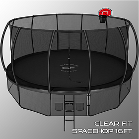 Батут с внутренней сеткой Clear Fit SpaceHop 16 FT фото 2 фото 2