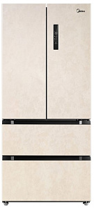 Широкий бежевый холодильник Midea MDRF631FGF34B