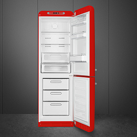 Ретро красный холодильник Smeg FAB32RRD3 фото 2 фото 2