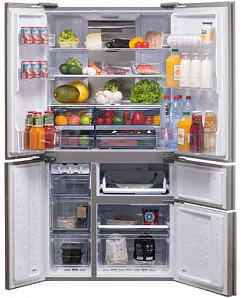 Серый холодильник Sharp SJPX 99 FSL фото 2 фото 2