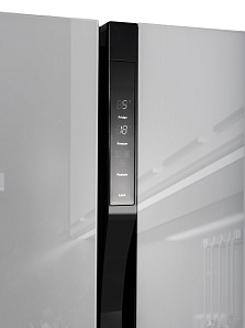 Большой двухстворчатый холодильник Hyundai CS5003F белое стекло фото 4 фото 4