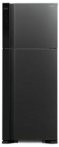 Большой чёрный холодильник HITACHI R-V 542 PU7 BBK