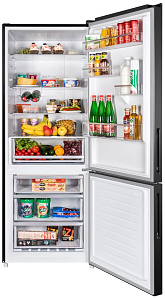 Чёрный холодильник с No Frost Maunfeld MFF1857NFSB