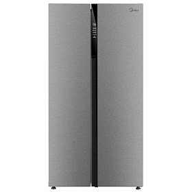 Серебристый холодильник Midea MRS518SNX