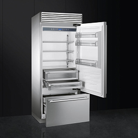 Серый холодильник Smeg RF396RSIX фото 4 фото 4