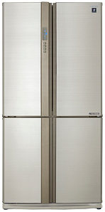 Широкий холодильник с нижней морозильной камерой Sharp SJEX93PBE