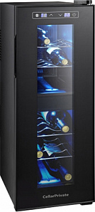 Отдельно стоящий винный шкаф Cellar Private CP 012-2T черный