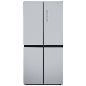 Серебристый холодильник Midea MRC518SFNX
