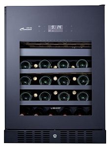 Узкий встраиваемый винный шкаф LIBHOF CFD-46 black фото 3 фото 3