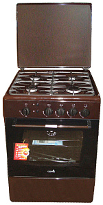 Эмалированная газовая плита Cezaris ПГ 3100-12 (Ч) коричневый