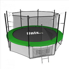 Садовый батут Unix line inside (green), 10 ft