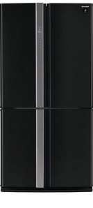 Большой чёрный холодильник Sharp SJ-FP 97 VBK