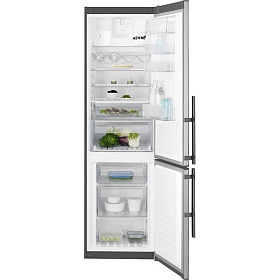 Серебристый холодильник Electrolux EN93854MX