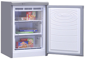 Маленький серебристый холодильник NordFrost DF 156 IAP серебристый металлик