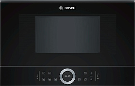 Встраиваемая чёрная микроволновая печь Bosch BFR634GB1