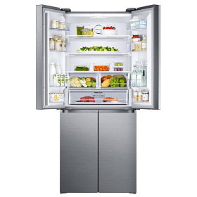 Серебристый холодильник Samsung RF 50K5920S8