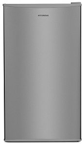 Узкий мини холодильник Hyundai CO1003 серебристый