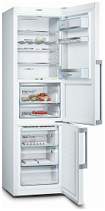 Белый холодильник  2 метра Bosch KGF 39 PW 3 OR