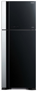 Чёрный двухкамерный холодильник  Hitachi R-VG 542 PU7 GBK