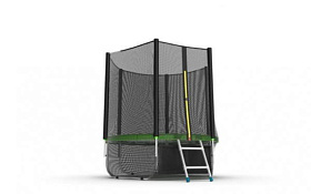 Садовый батут EVO FITNESS JUMP External + Lower net, 6ft (зеленый) + нижняя сеть фото 4 фото 4