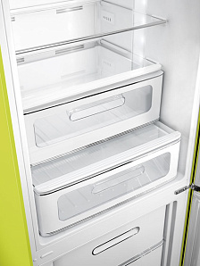 Двухкамерный зелёный холодильник Smeg FAB32RLI3 фото 4 фото 4