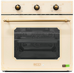 Электрический встраиваемый духовой шкаф в стиле ретро Ricci REO 640 BG