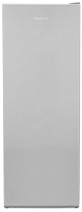 Маленький серебристый холодильник Scandilux FN 210 E00 S