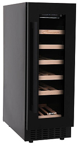 Встраиваемый винный шкаф 30 см LIBHOF CX-19 black
