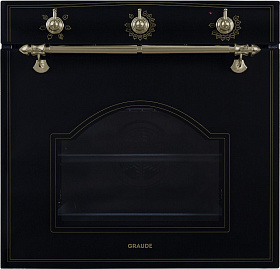 Духовой шкаф чёрного цвета в стиле ретро Graude BK 60.2 S