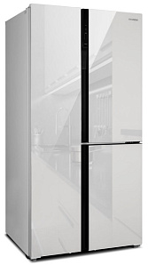 Двухдверный холодильник Хендай Hyundai CS6073FV белое стекло фото 2 фото 2