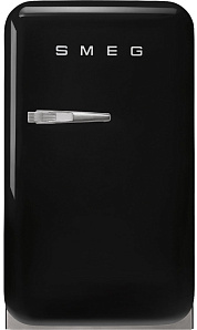 Чёрный узкий холодильник Smeg FAB5RBL5
