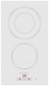 Белая 2-х конфорочная варочная панель Zigmund & Shtain CNS 302.30 WX