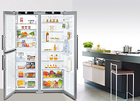 Холодильник с большой морозильной камерой на 5 ящиков Liebherr SBSef 7343 фото 4 фото 4