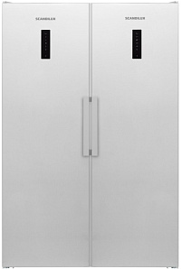 Двухстворчатый холодильник с морозильной камерой Scandilux SBS 711 EZ 12 W